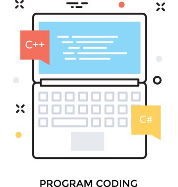 Düz vektör simgesi kodlanıyor