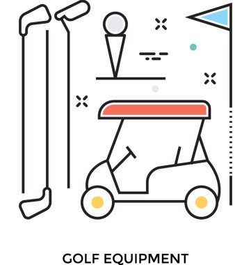 Golf düz vektör simgesi