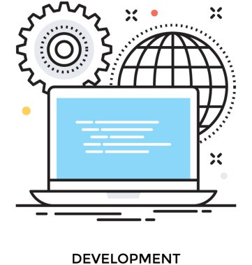 Geliştirme düz vektör simgesi