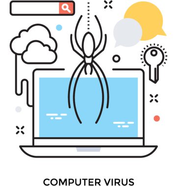 Bilgisayar virüsü vektör simgesi