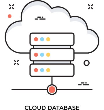 bulut sunucu vektör simgesi