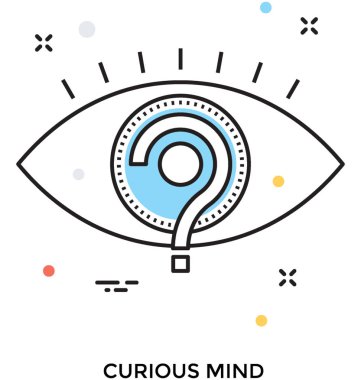 Meraklı zihin vektör simgesi