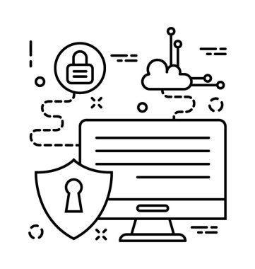 Ağ koruma vektör simgesi