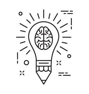 Yaratıcı zihin vektör simgesi 