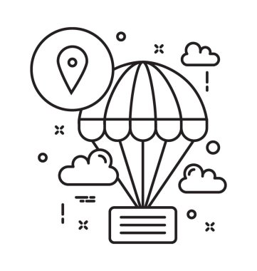 hava balonu vektör simgesi 