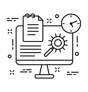 teknoloji çizgi vektör simgesi