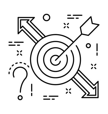 İş hedef vektör simgesi 