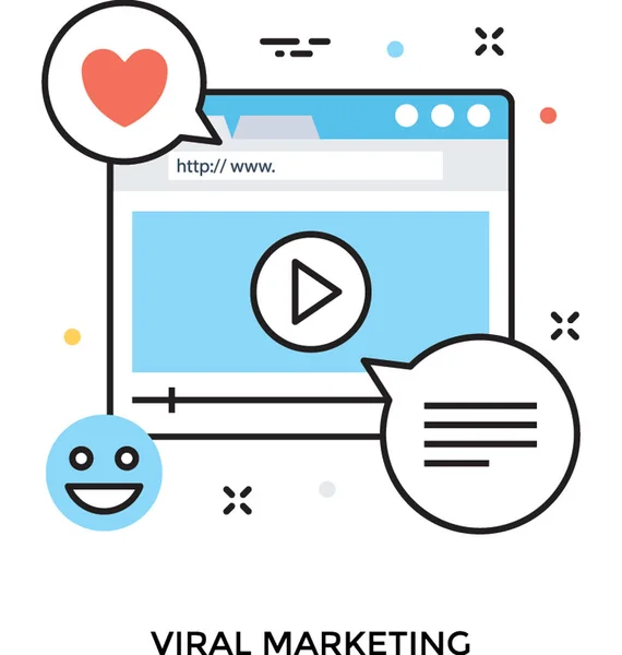 Icône Vectorielle Marketing Vidéo — Image vectorielle
