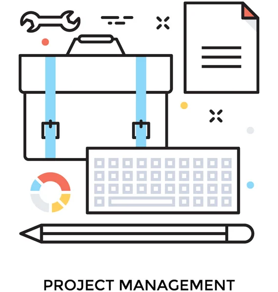 Ikona Wektora Zarządzania Projektem — Wektor stockowy