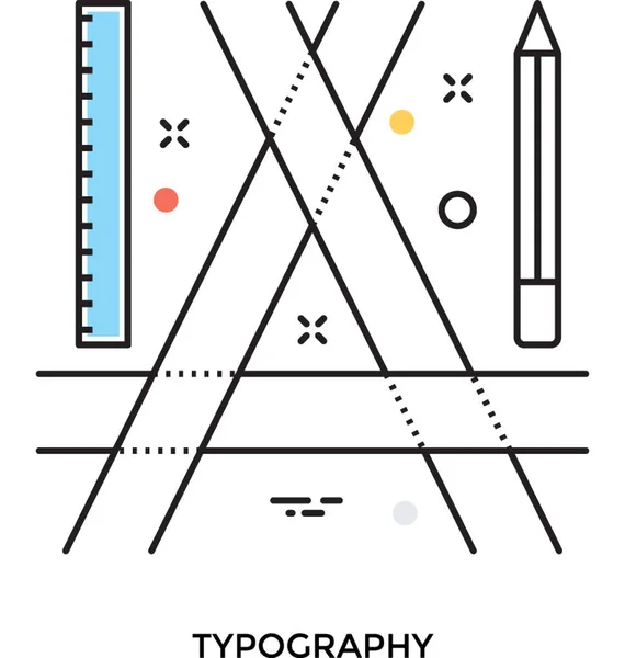 Typography Flat Vector Icon — Stock Vector