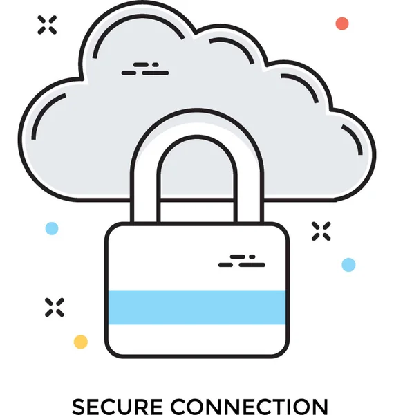 Cloud Security Icône Vectorielle — Image vectorielle