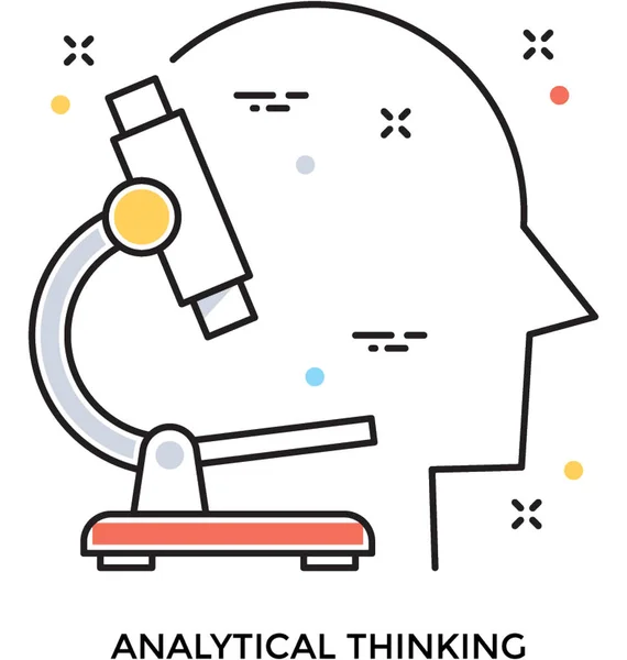Ikone Des Analytischen Denkens — Stockvektor
