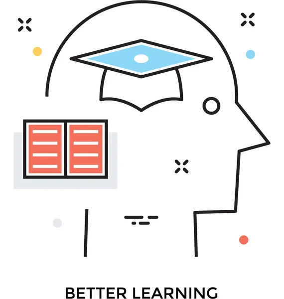 Better Learning Vector Icon — Stock Vector