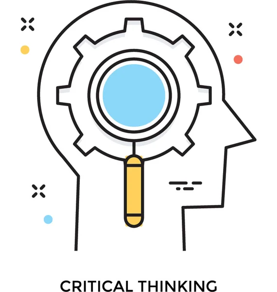 Critical Thinking Vector Icon — Stock Vector