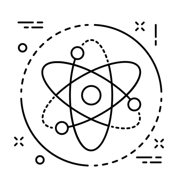 Atom Satırı Vektör Simgesi — Stok Vektör