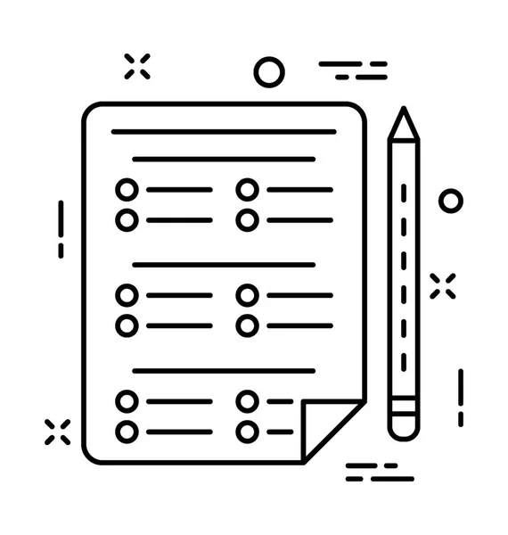 Writing Line Vector Icon — Stock Vector