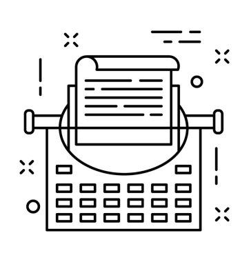 Türü yazar vektör simgesi