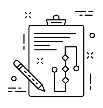 Planlama satırı vektör simgesi