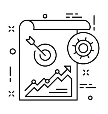 Rapor çizgi vektör simgesi 