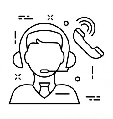 Müşteri servisi vektör simgesi