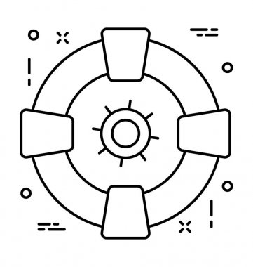 hayat halka vektör simgesi