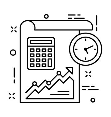 Rapor çizgi vektör simgesi