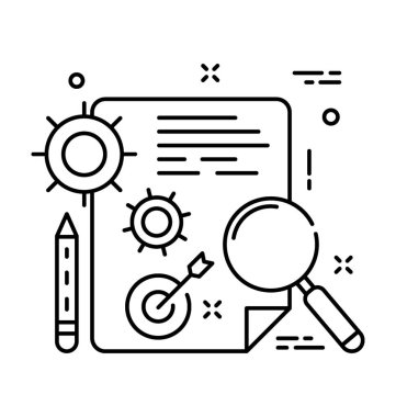 Başarı çizgi vektör simgesi