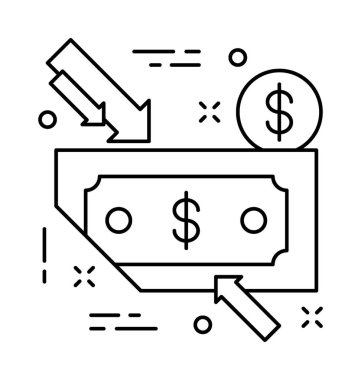 Banknot vektör simgesi