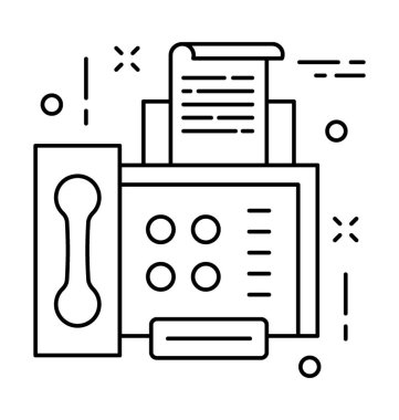 Faks makinesi vektör simgesi