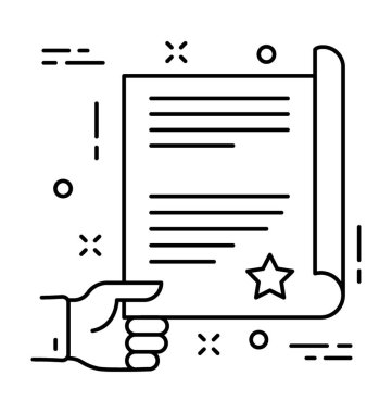 Sayfası satırı vektör simgesi