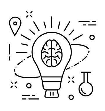 Ampul satırı vektör simgesi