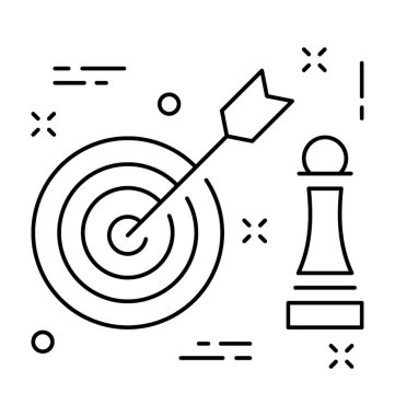 Hedef satır vektör simgesi