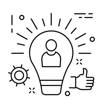 Yaratıcılık satırı vektör simgesi