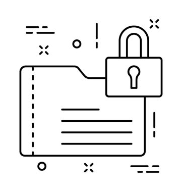 Klasör koruma vektör simgesi