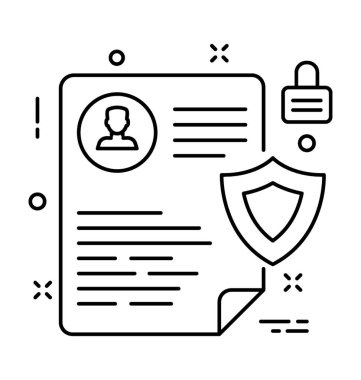 Özel belge vektör simgesi