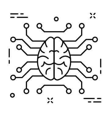 Devre çizgi vektör simgesi