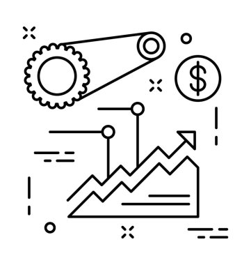 İş daire vektör simgesi