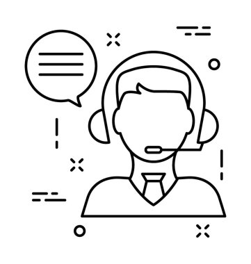 Müşteri servisi vektör simgesi