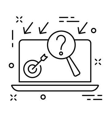 Hedef çözümleme vektör simgesi