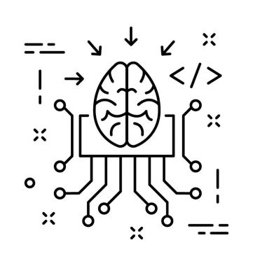 Devre çizgi vektör simgesi