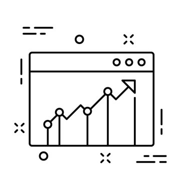 Çevrimiçi grafik vektör simgesi
