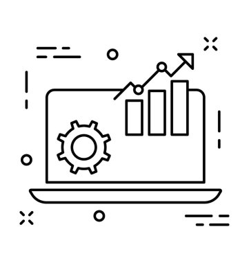 büyüme grafik vektörü simgesi