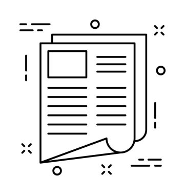 haber kağıt vektör simgesi