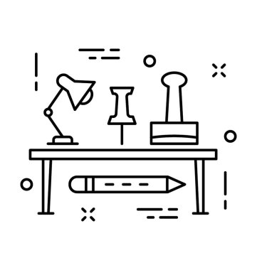 İş istasyonu vektör simgesi