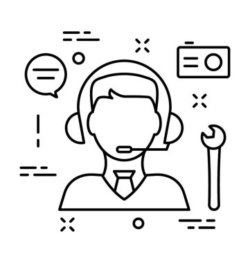 Teknik destek vektör simgesi