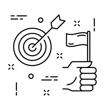 Başarı satırı vektör simgesi