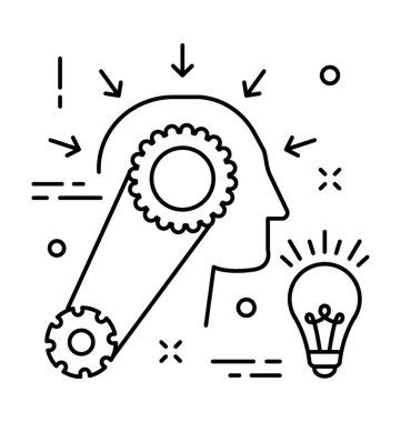 İnsan beyin vektör simgesi