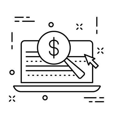 çevrimiçi bankacılık vektör simgesi