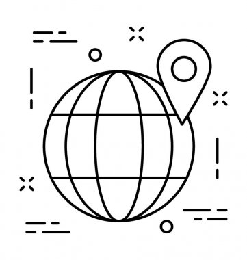 GPS satırı vektör simgesi