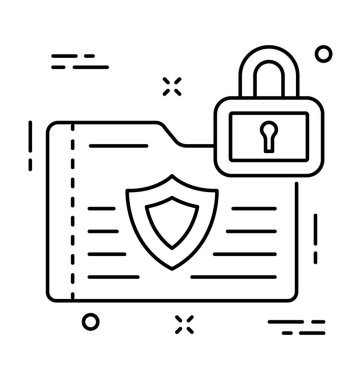 dizin güvenlik vektör simgesi